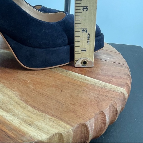 Charles David Womens Vivianna blue platform Mary Jane heels Pumps Size 9 - Picture 7 of 8